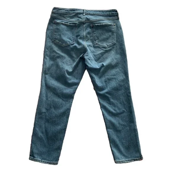 OLD NAVY Women's High Rise Power Slim Straight Distressed Ankle Jeans Sz 14 - Picture 5 of 8